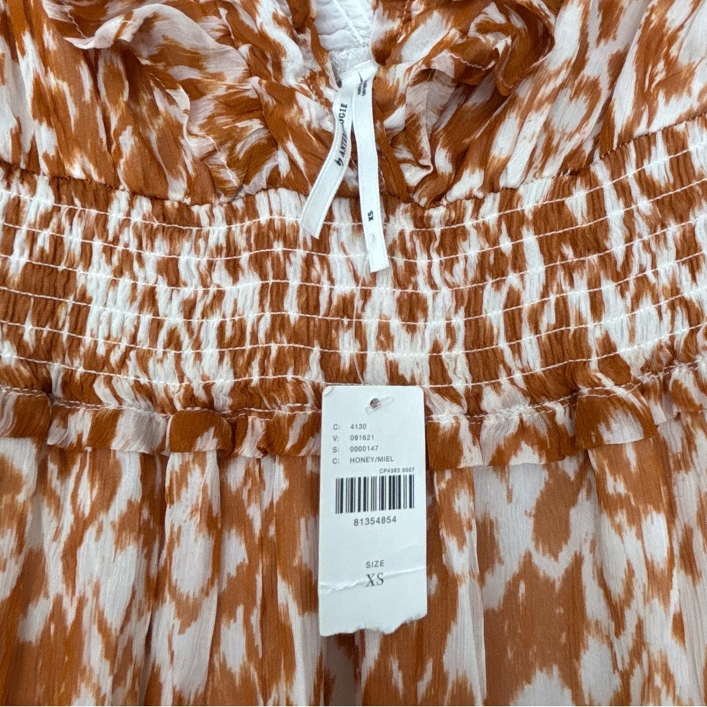 NWT Anthropologie The Odetta Ruffled VNeck Maxi Dress Boho Floral Long Sleeve XS - Picture 12 of 14
